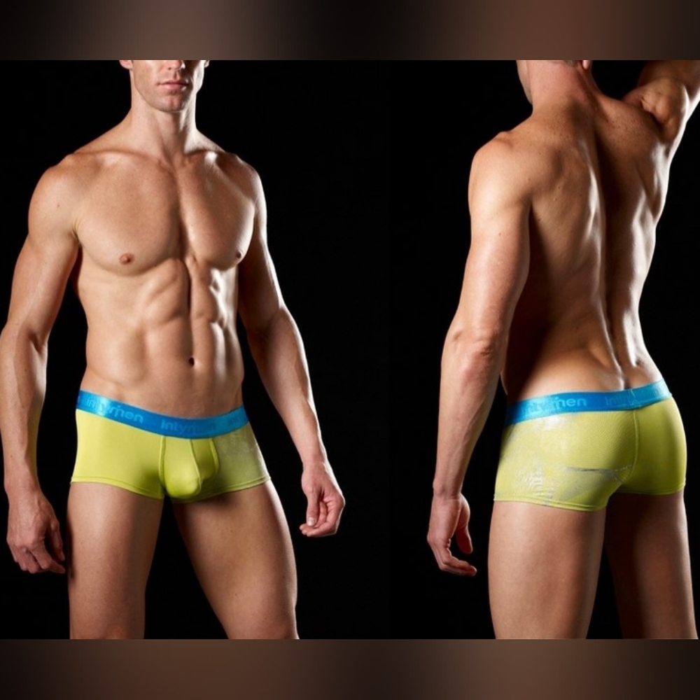 Intymen Wave Boxer sexy mens brief underwear Lime Green size medium